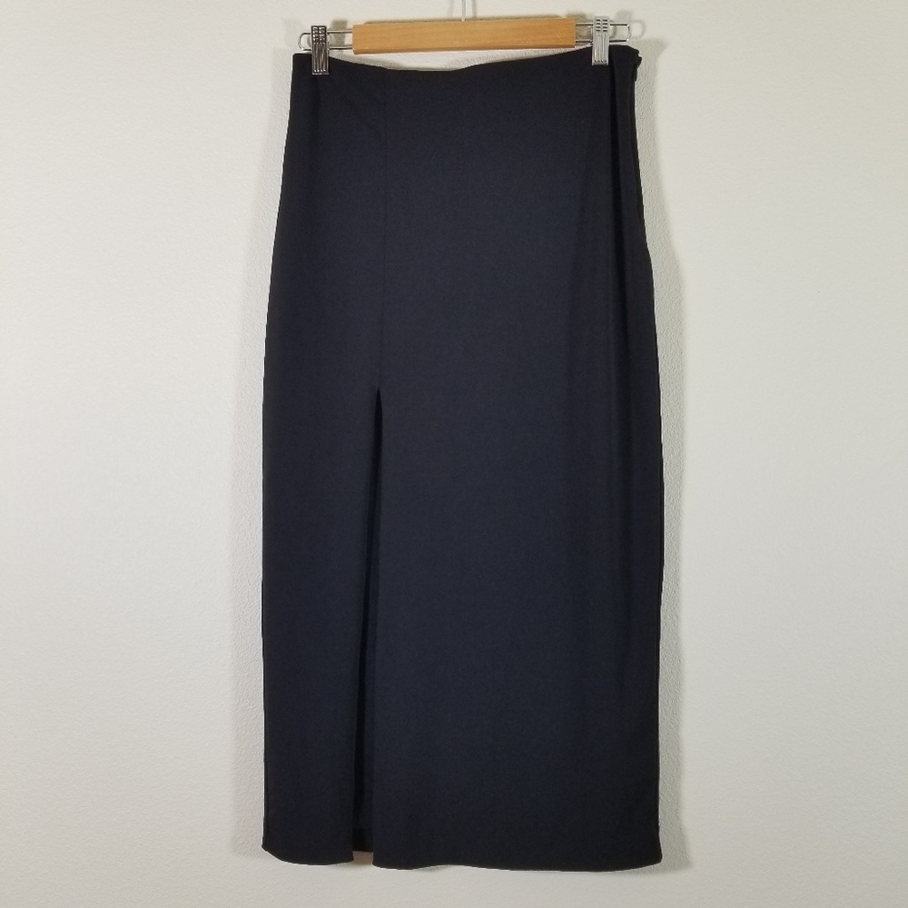 Elizabeth and James black skirt with slit